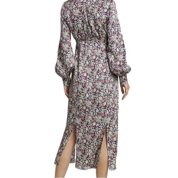 Cinq à Sept New Quin Floral Print Long Sleeve Dress Size 0 Blue Multicolor - Picture 2 of 8